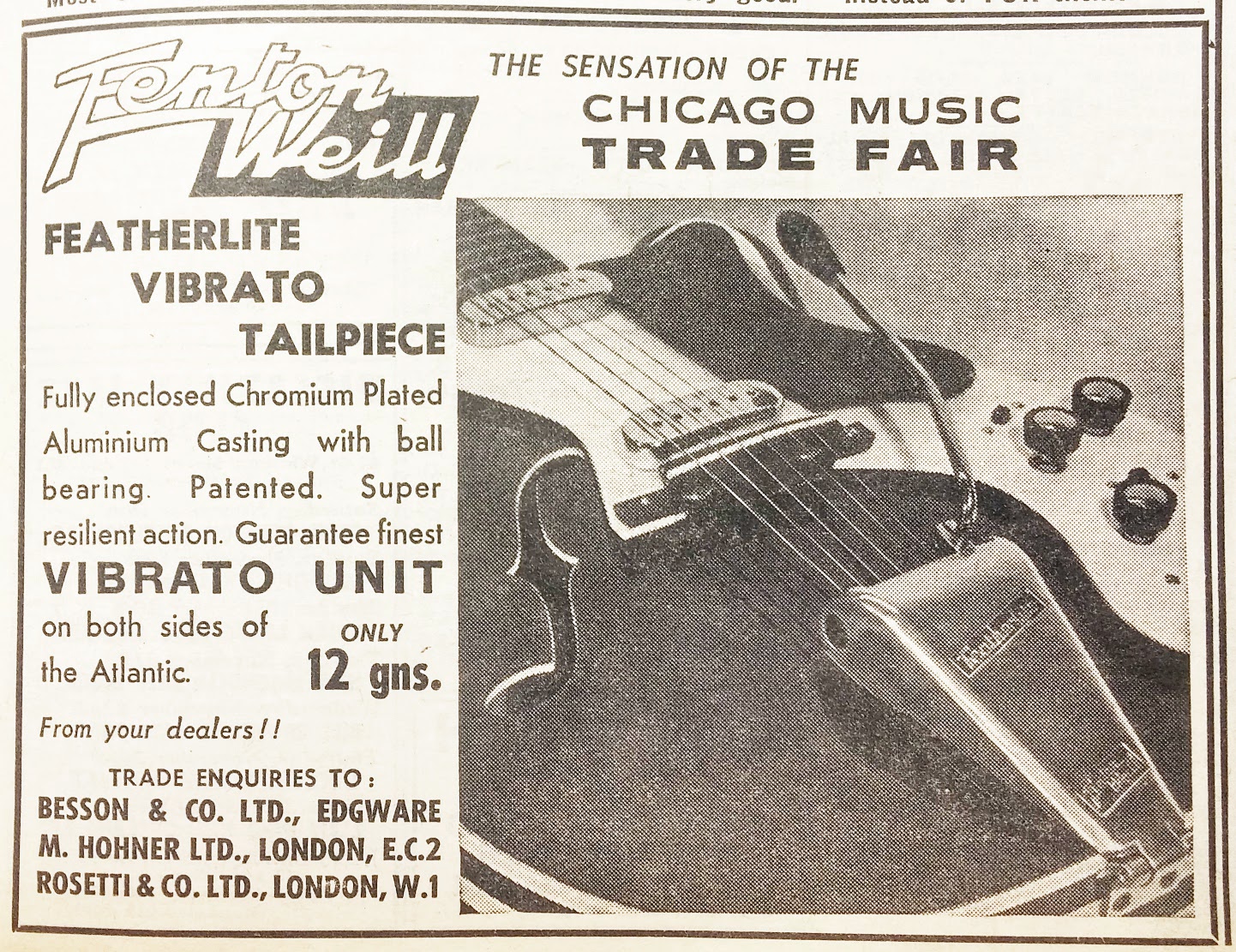 1961 Fenton-Weill Featherlite Vibrato units